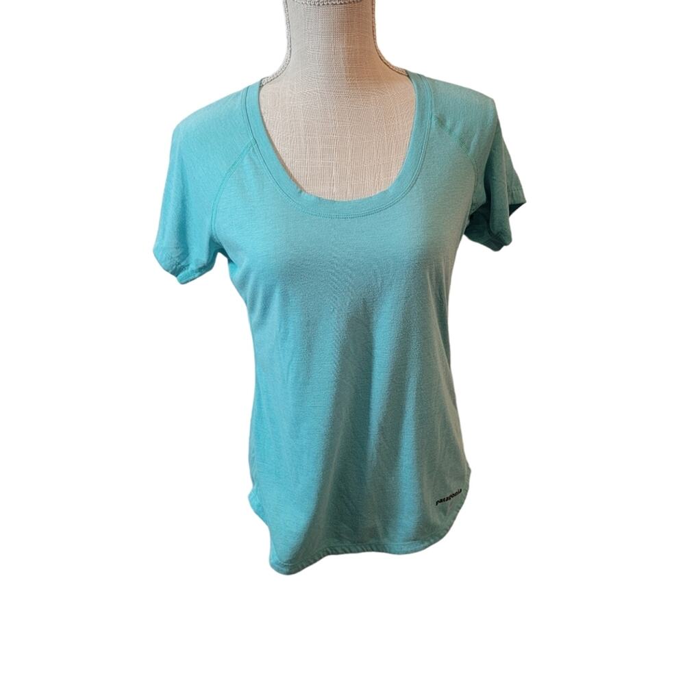 Patagonia Worn Wear Short Sleeved Nine Trails Teal Tee Size Small